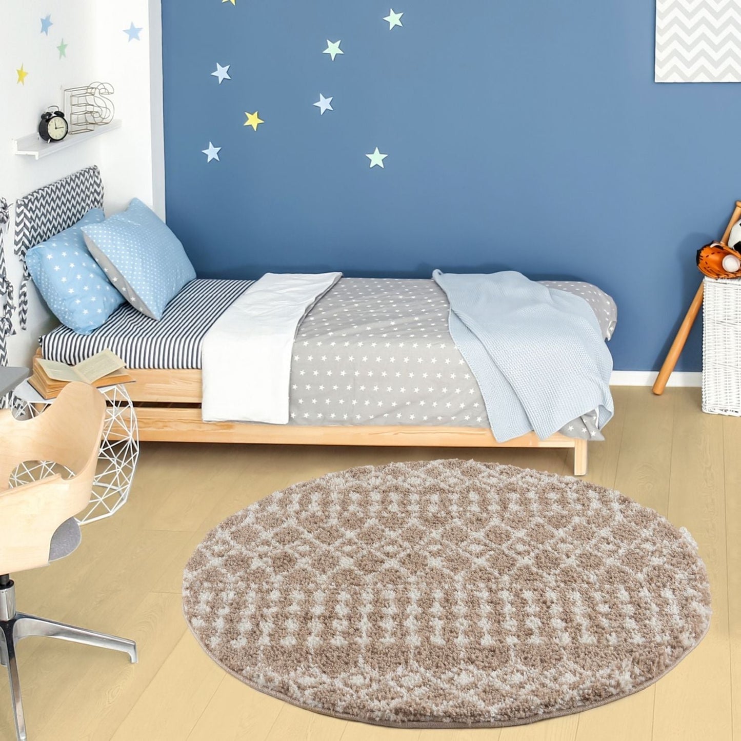 Moroccan Beige Shaggy Rug | 1020