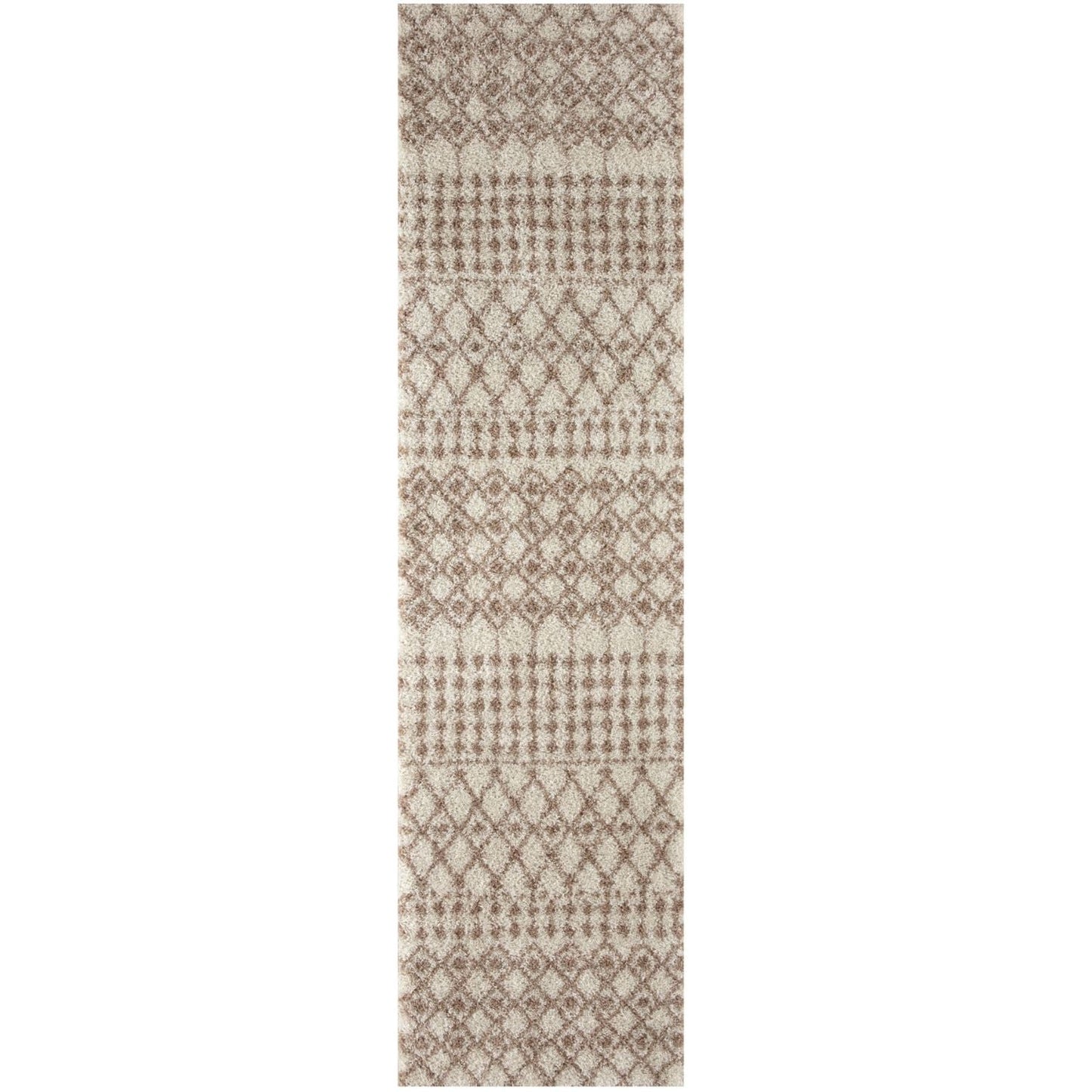 Moroccan Ivory Beige Shaggy Rug | 1030