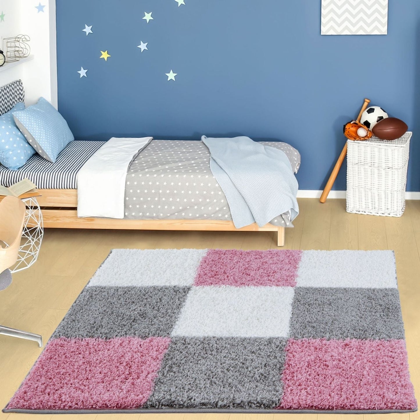 Myshaggy Geometric Pink Rug