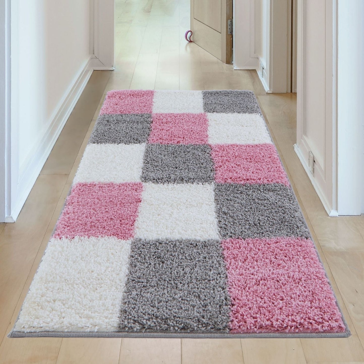 Myshaggy Geometric Pink Rug