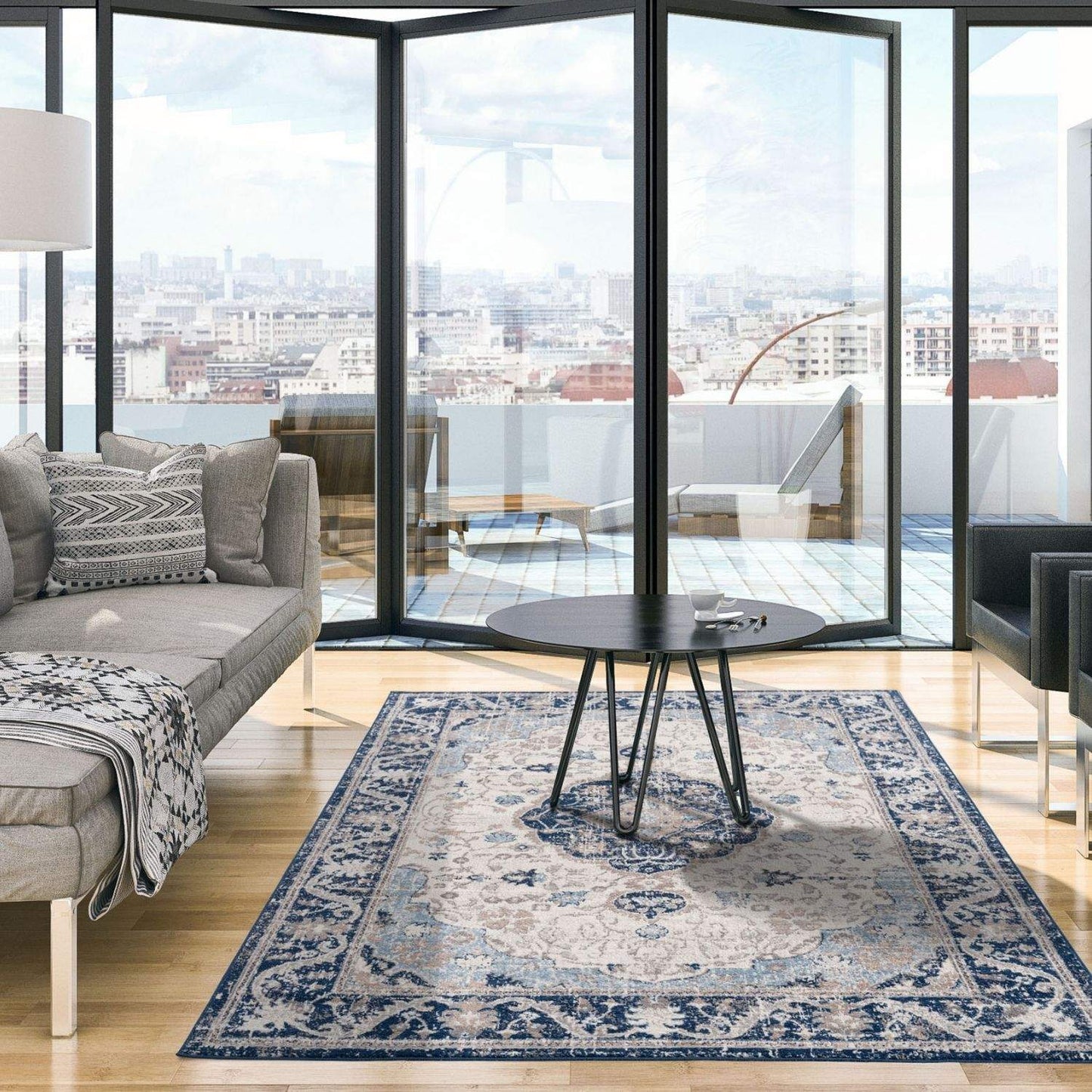 Montana Oriental Blue Rug | 3922N