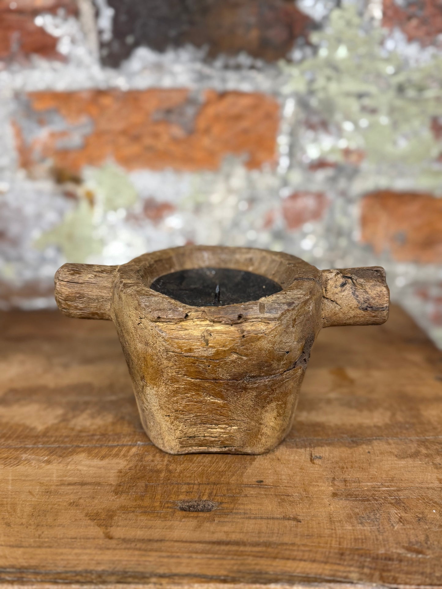 Rustic Wooden Candle Holder / Church Candle Stand / Reclaimed Farmhouse Decor DD