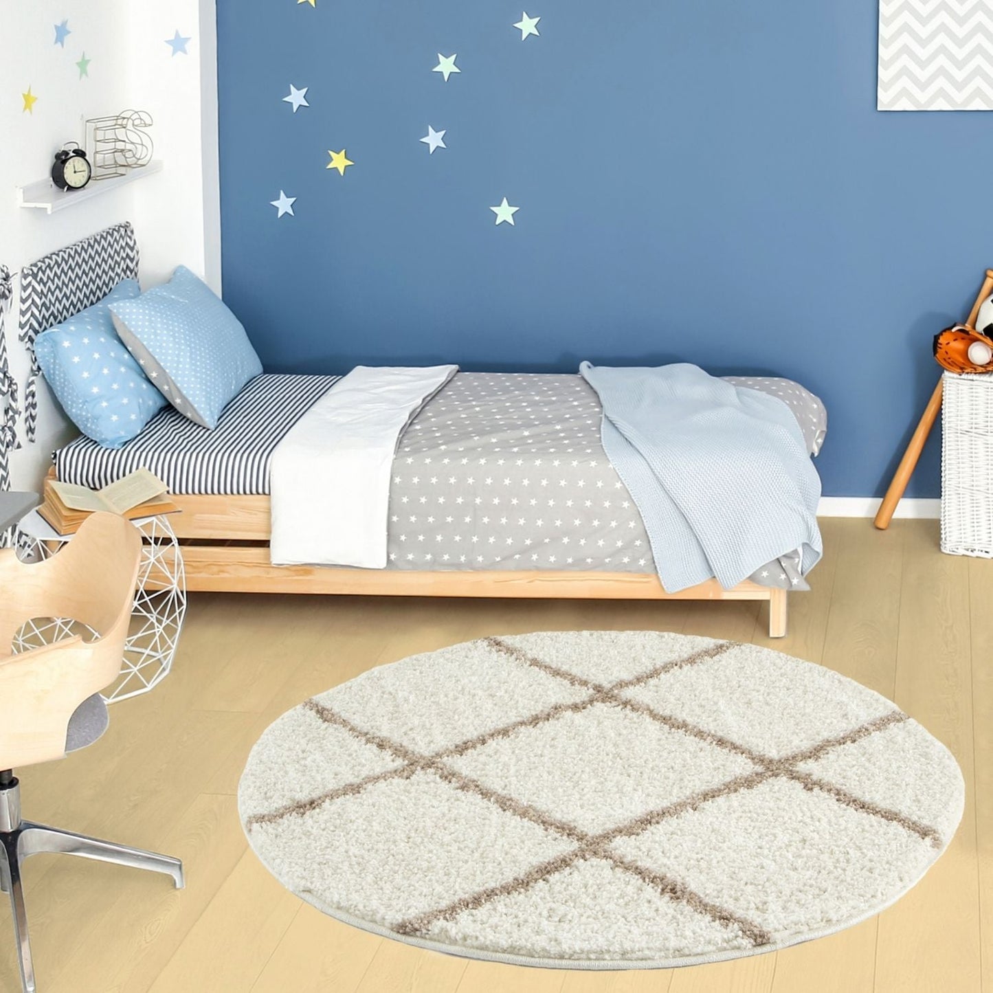 Moroccan Ivory Shaggy Rug | 530