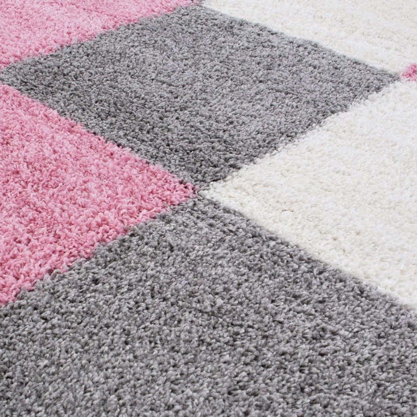 Myshaggy Geometric Pink Rug