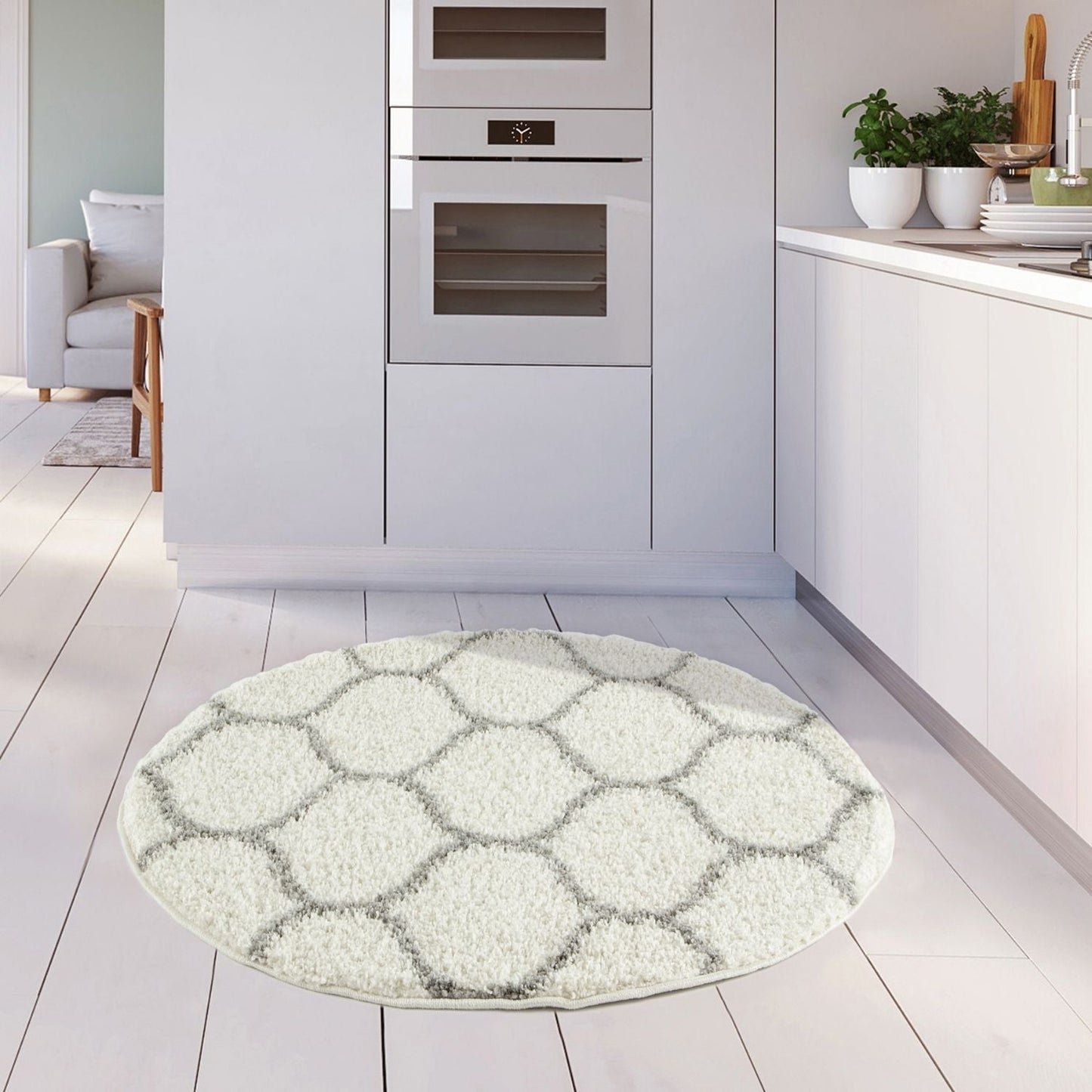 Moroccan Ivory Shaggy Rug | 600