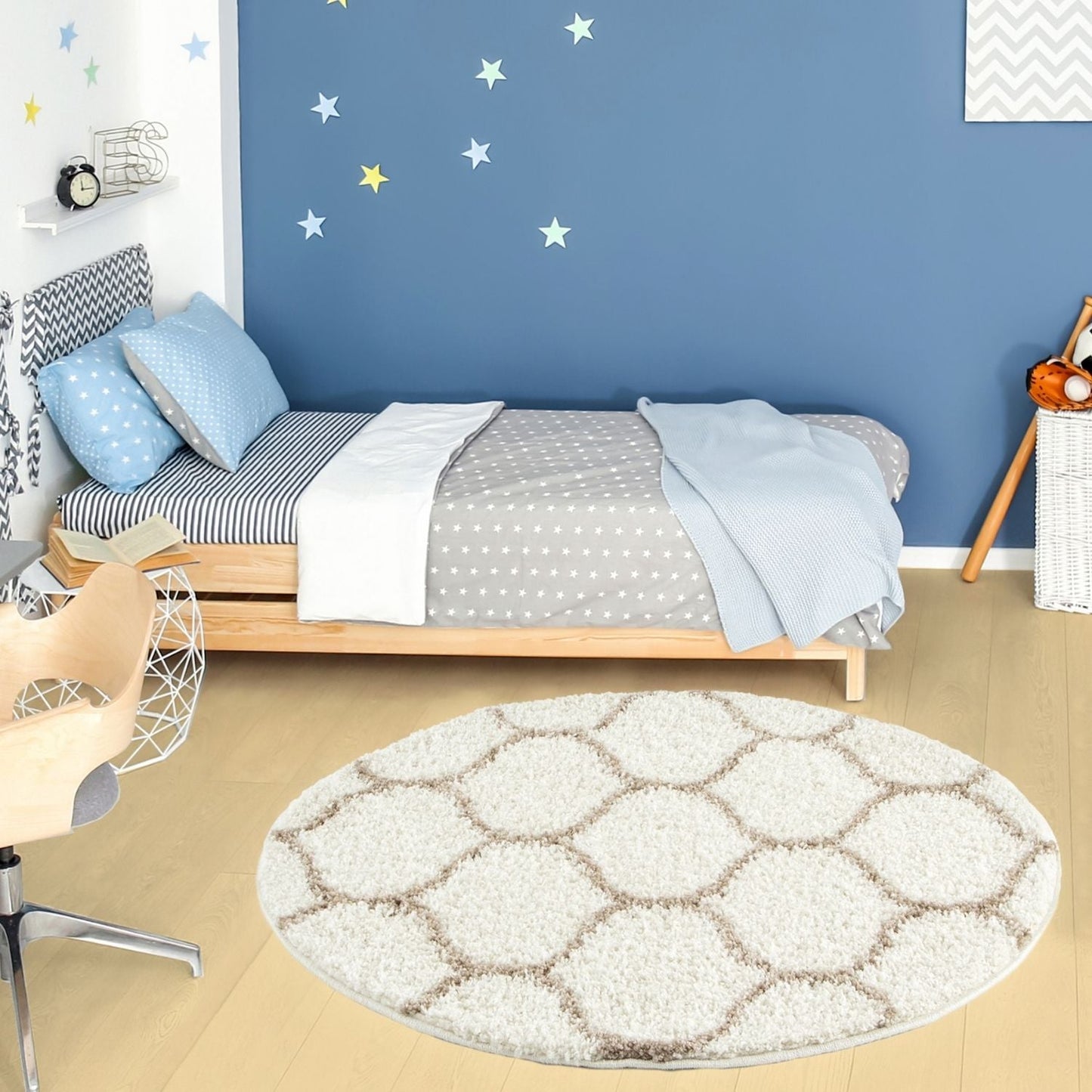 Moroccan Ivory Shaggy Rug | 630