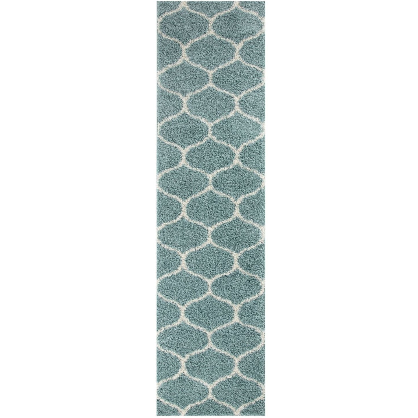 Moroccan Duck Egg Blue Shaggy Rug | 650