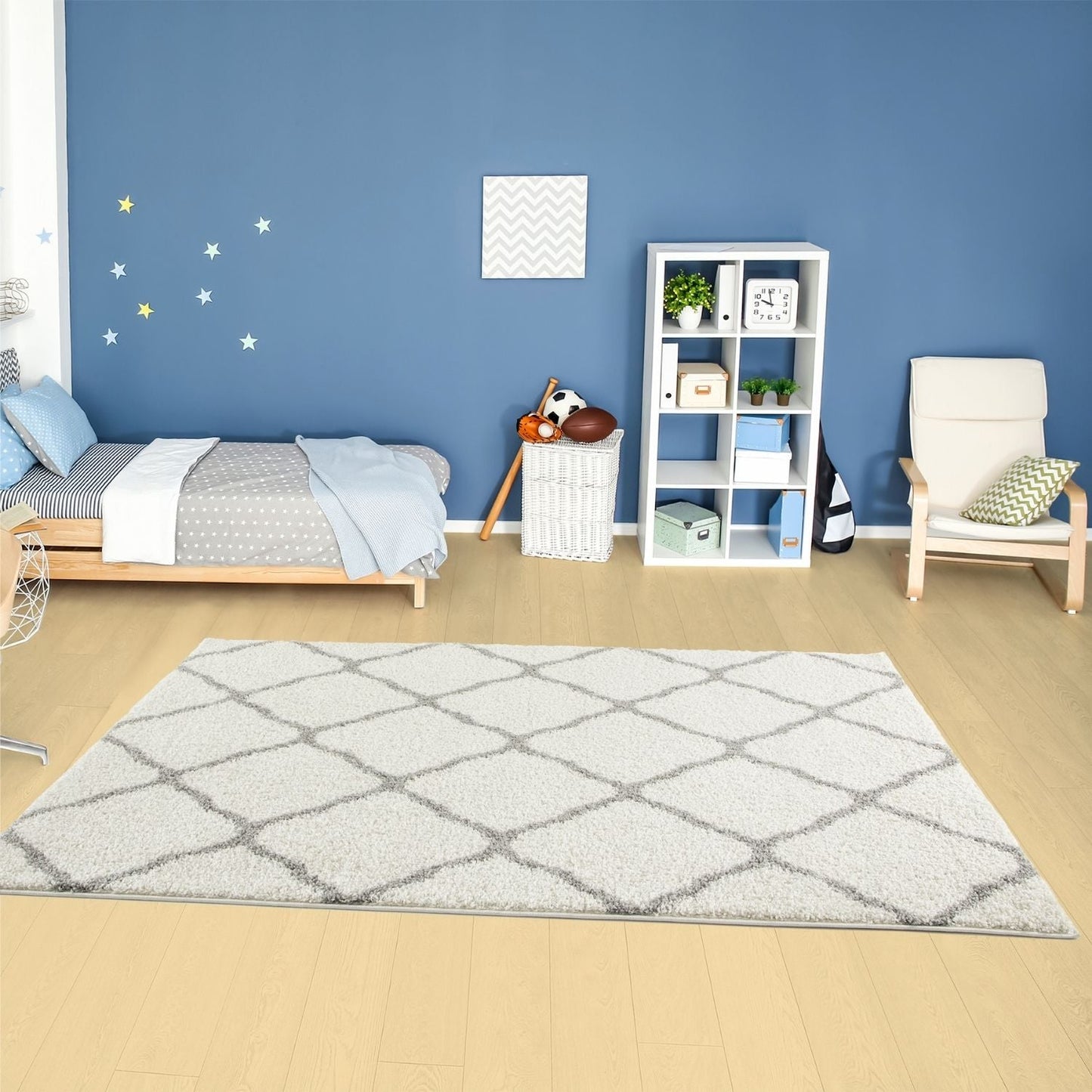 Moroccan Ivory Shaggy Rug | 700