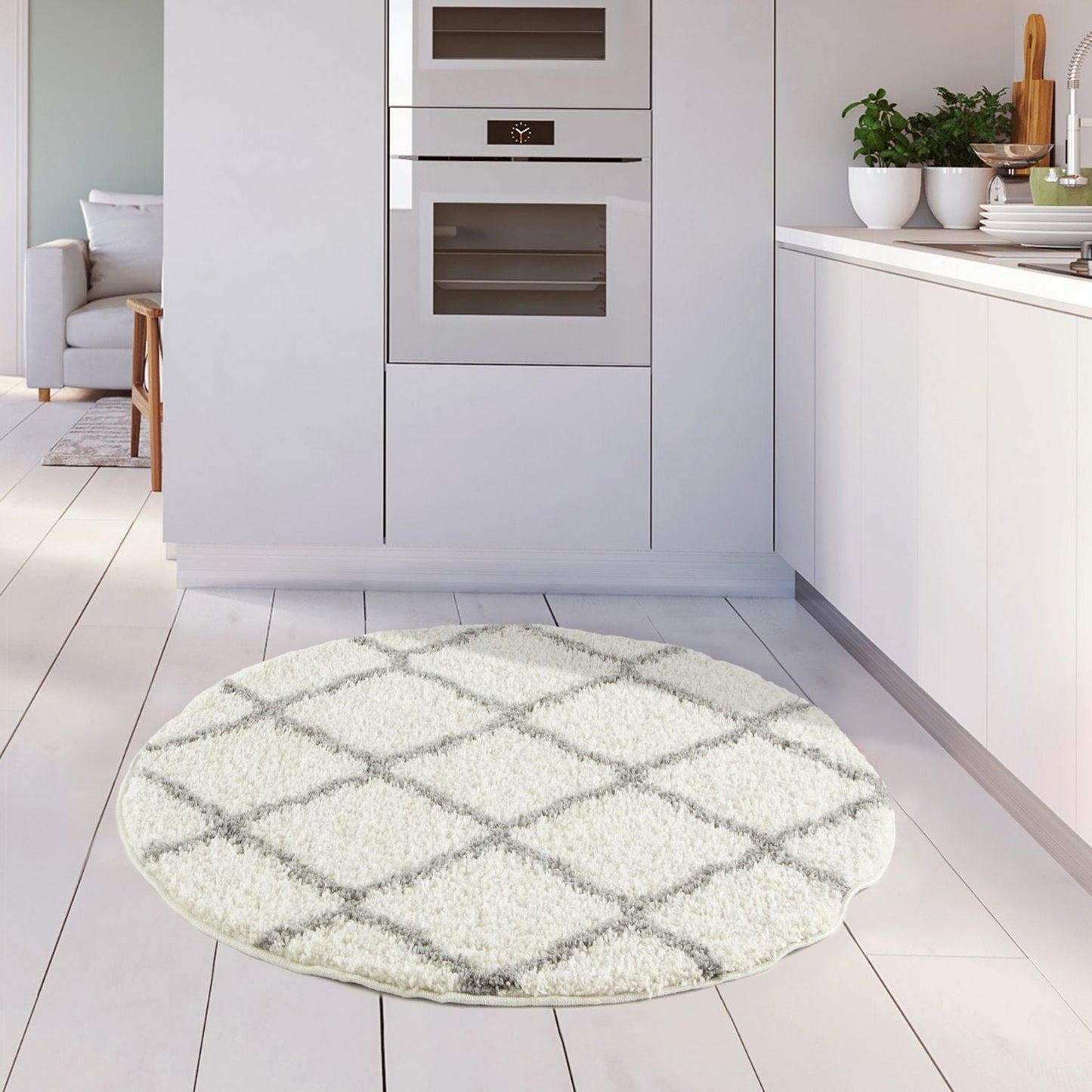Moroccan Ivory Shaggy Rug | 700