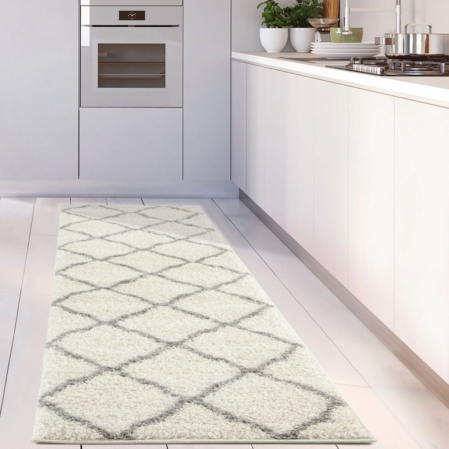 Moroccan Ivory Shaggy Rug | 700