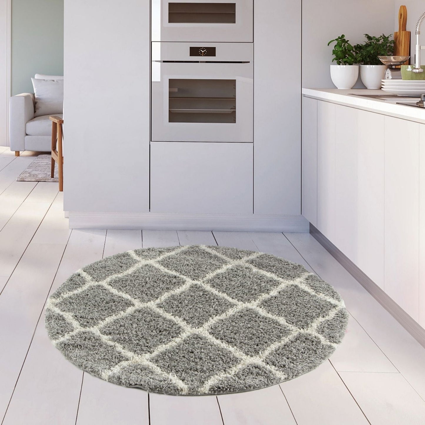 Moroccan Grey Shaggy Rug | 710