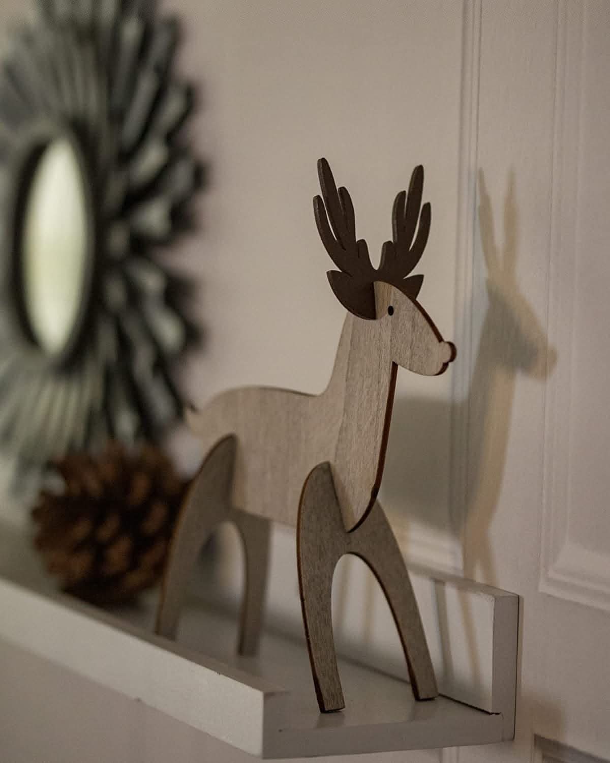 Make Your Own Wooden Reindeer Family Christmas Ornaments