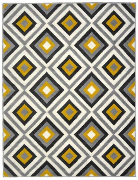 Maestro Geometric Yellow Rug | 3658 GB12