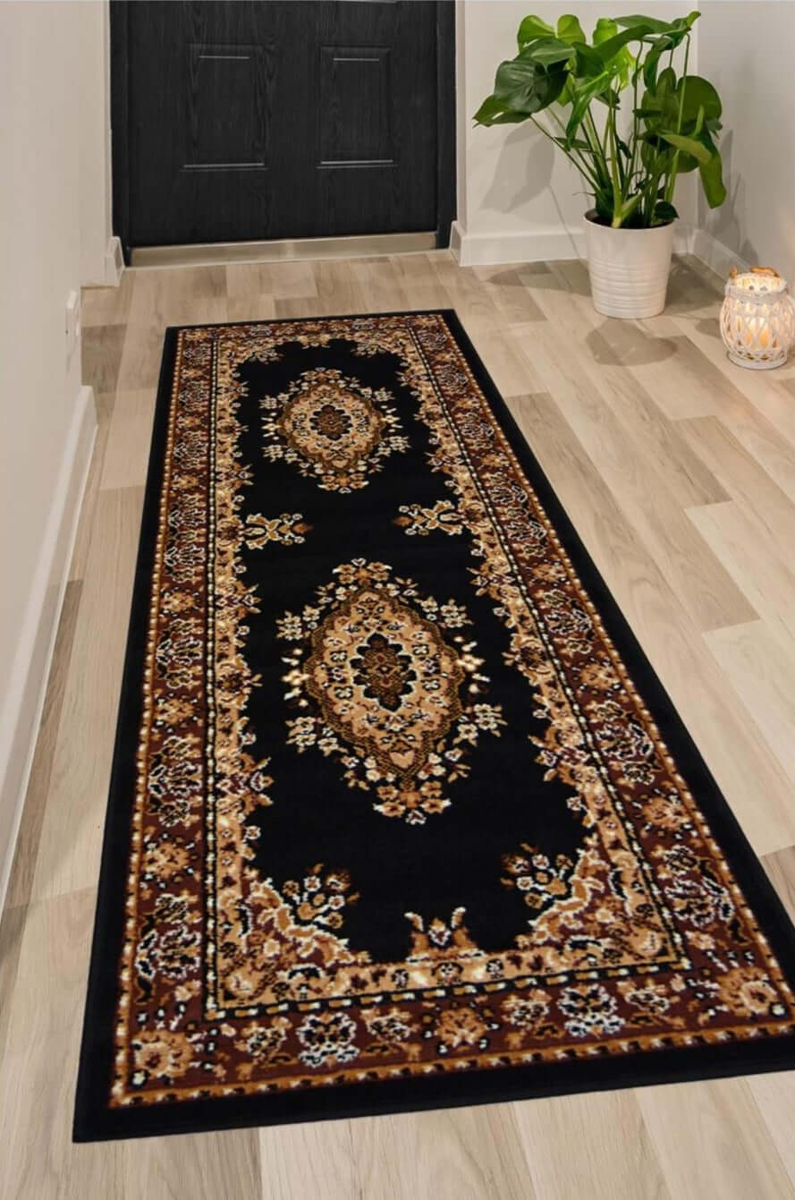 Maestro Traditional Black Rug | 4470 B11
