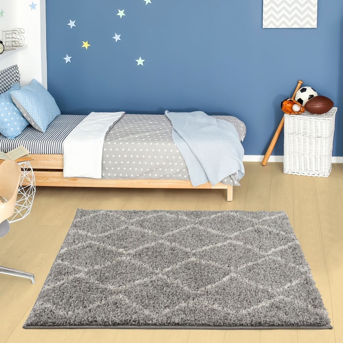Moroccan Grey Shaggy Rug | 810