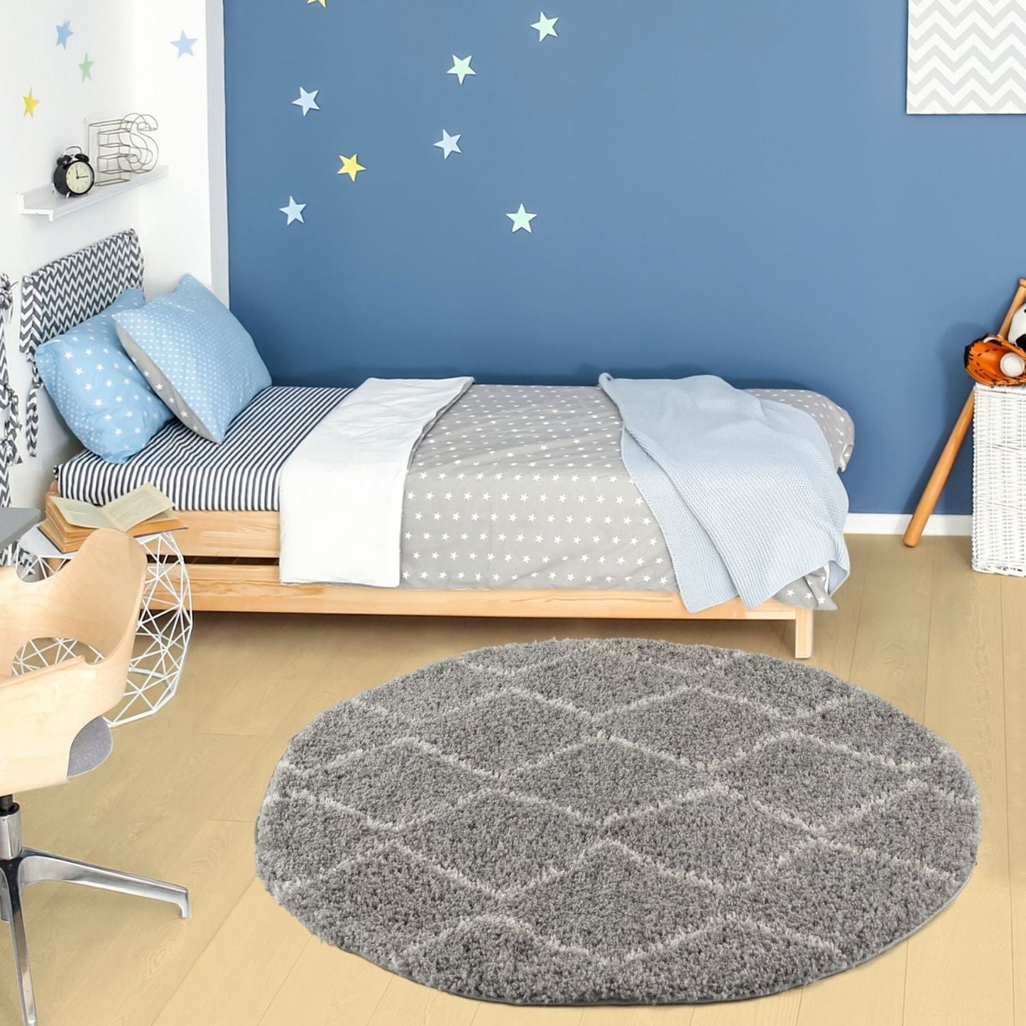 Moroccan Grey Shaggy Rug | 810