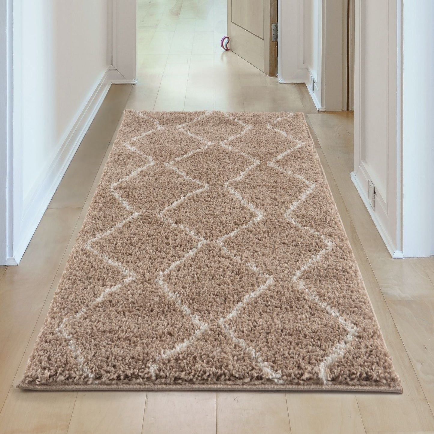 Moroccan Beige Shaggy Rug | 820