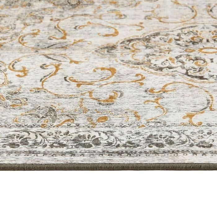 Eco-Washable Cream Rug Vintage Design