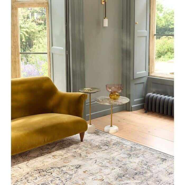 Eco-Washable Cream Rug Vintage Design