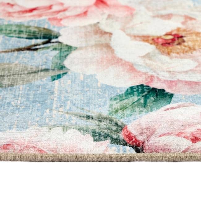 Eco-Washable Rug Flower Design
