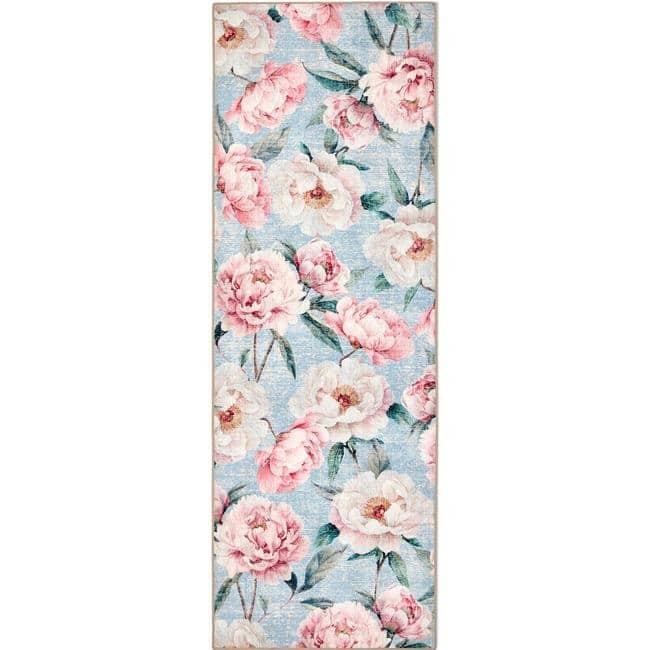 Eco-Washable Rug Flower Design