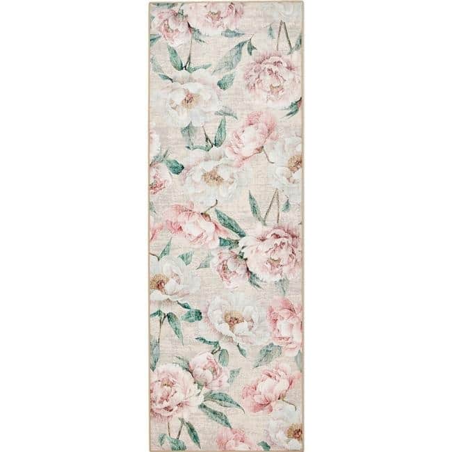 Eco-Washable Rug Flower Design