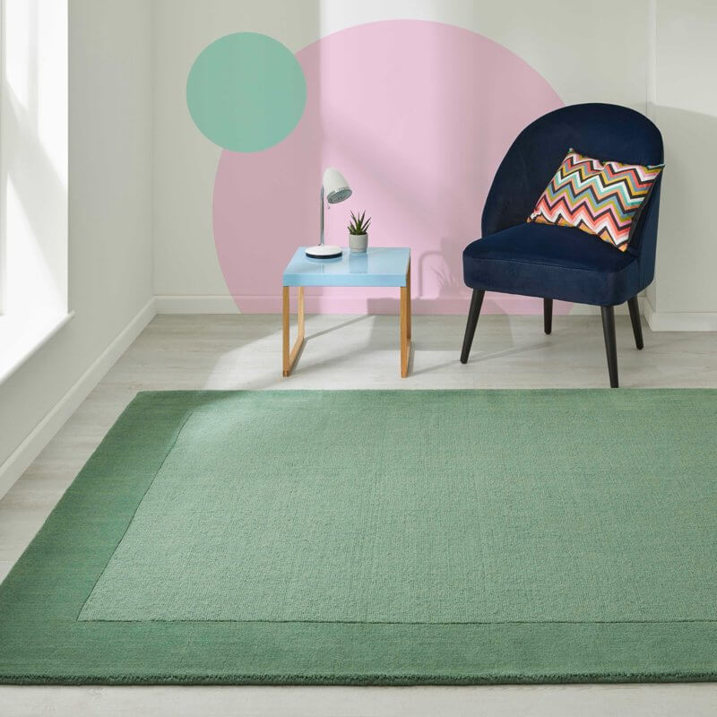 Colours Bordered Rug – Handmade Wool Rug
