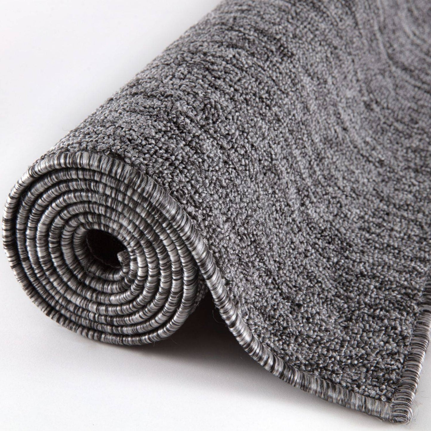 Flex Grey Low Pile Solid Rug