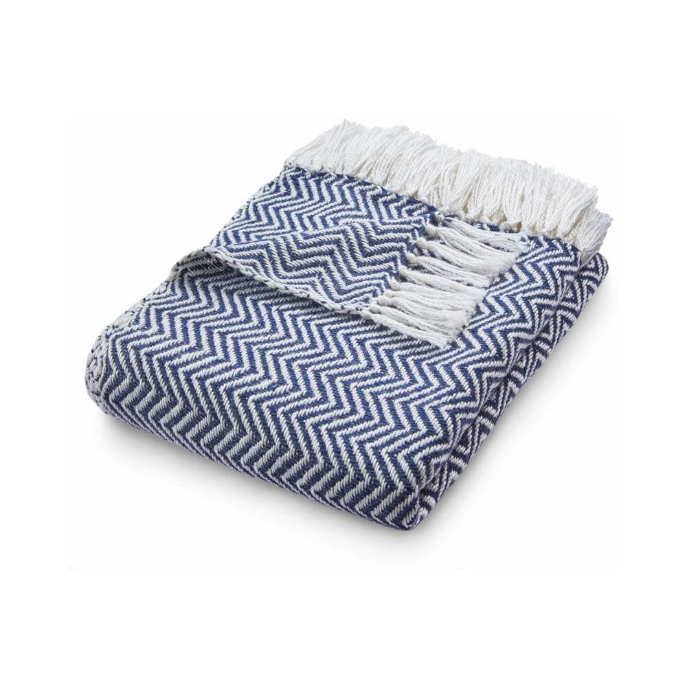 Herringbone Design Woven Throw