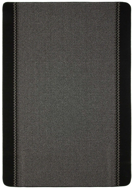Washable Bordered Black Rug  | 116Bl