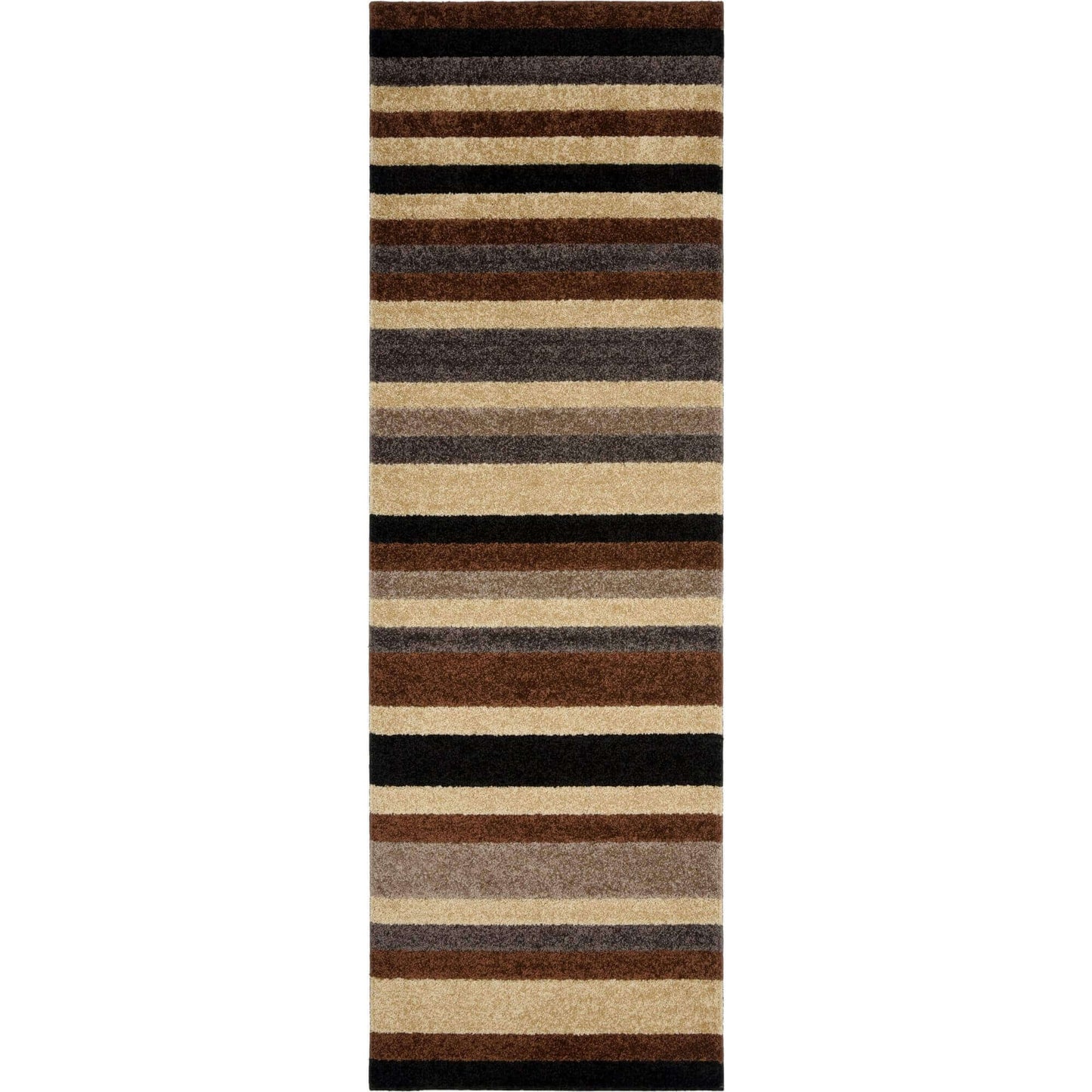 Linea Striped Caramel Washable Rug
