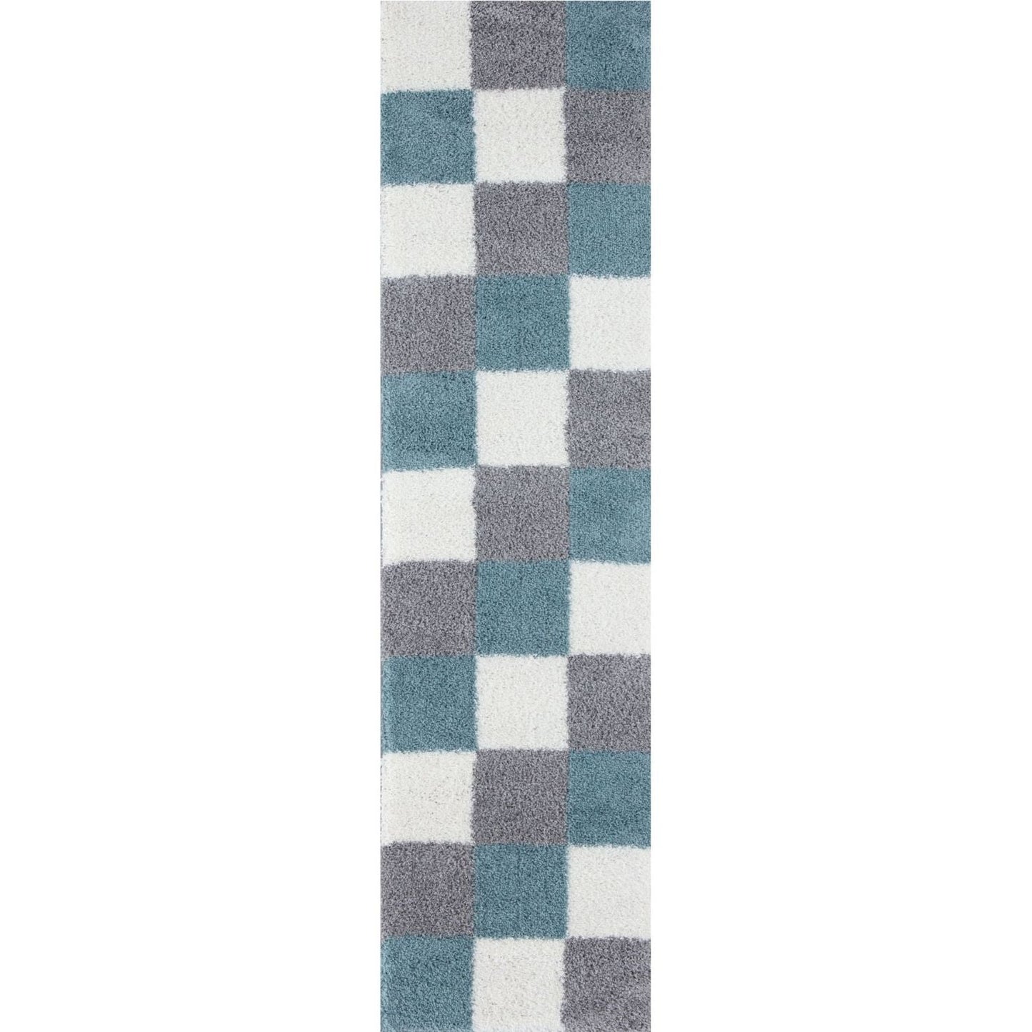 Myshaggy Geometric Duck Egg Blue Rug