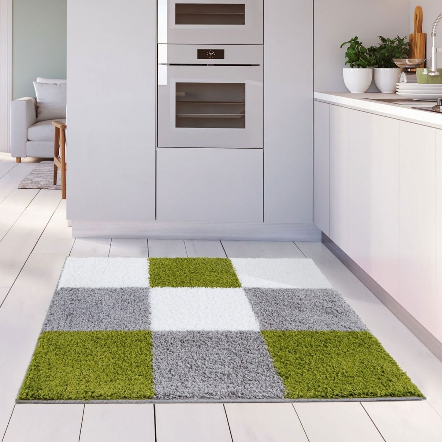 Myshaggy Geometric Green Rug
