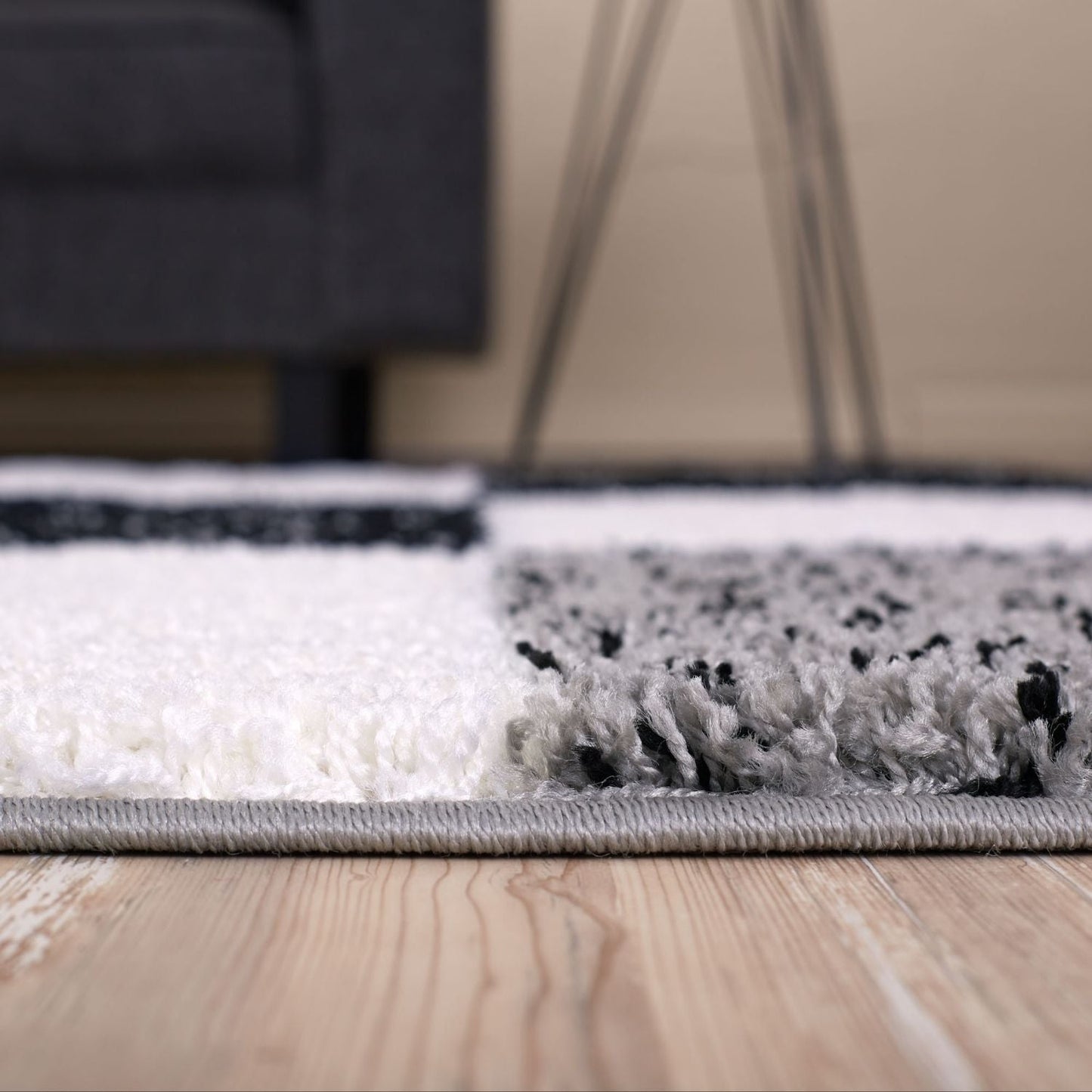 Myshaggy Geometric Grey Rug
