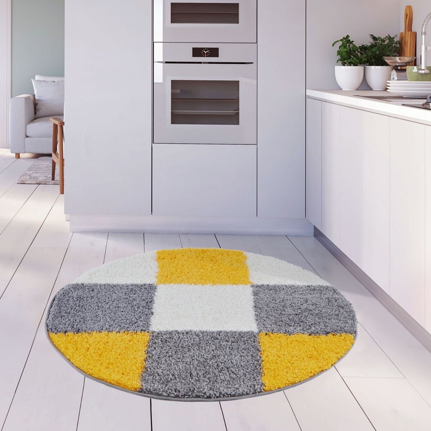 Myshaggy Geometric Yellow Rug