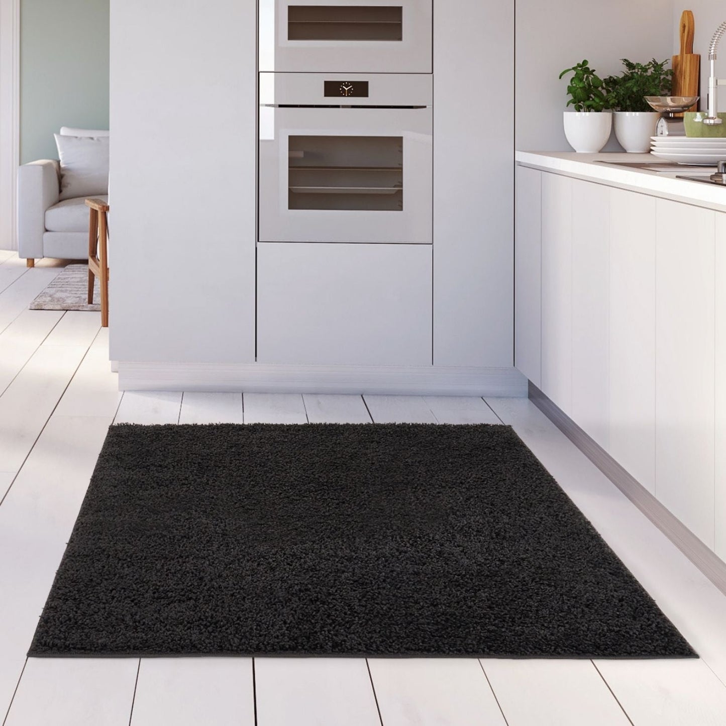 Myshaggy Solid Black Rug