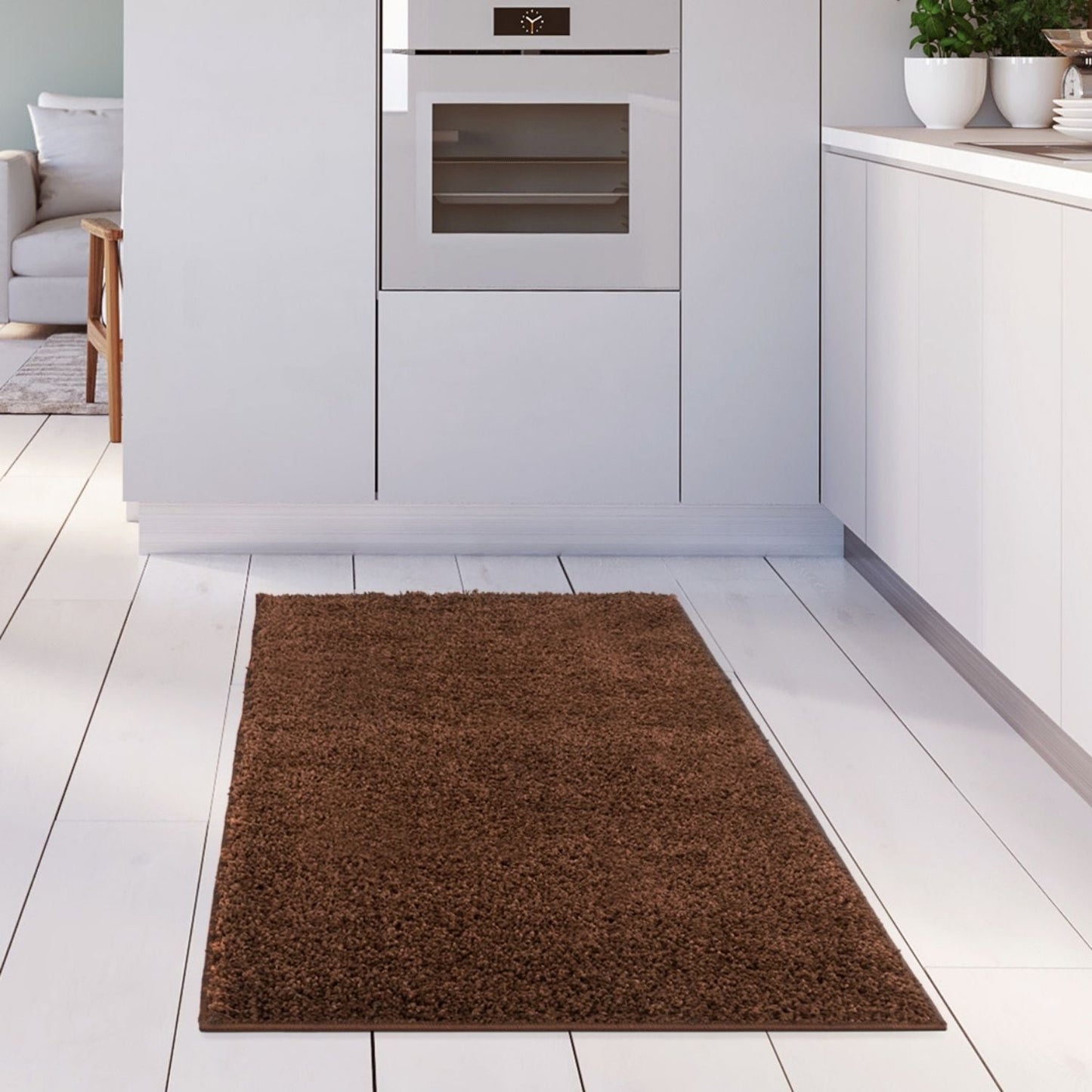 Myshaggy Solid Brown Rug