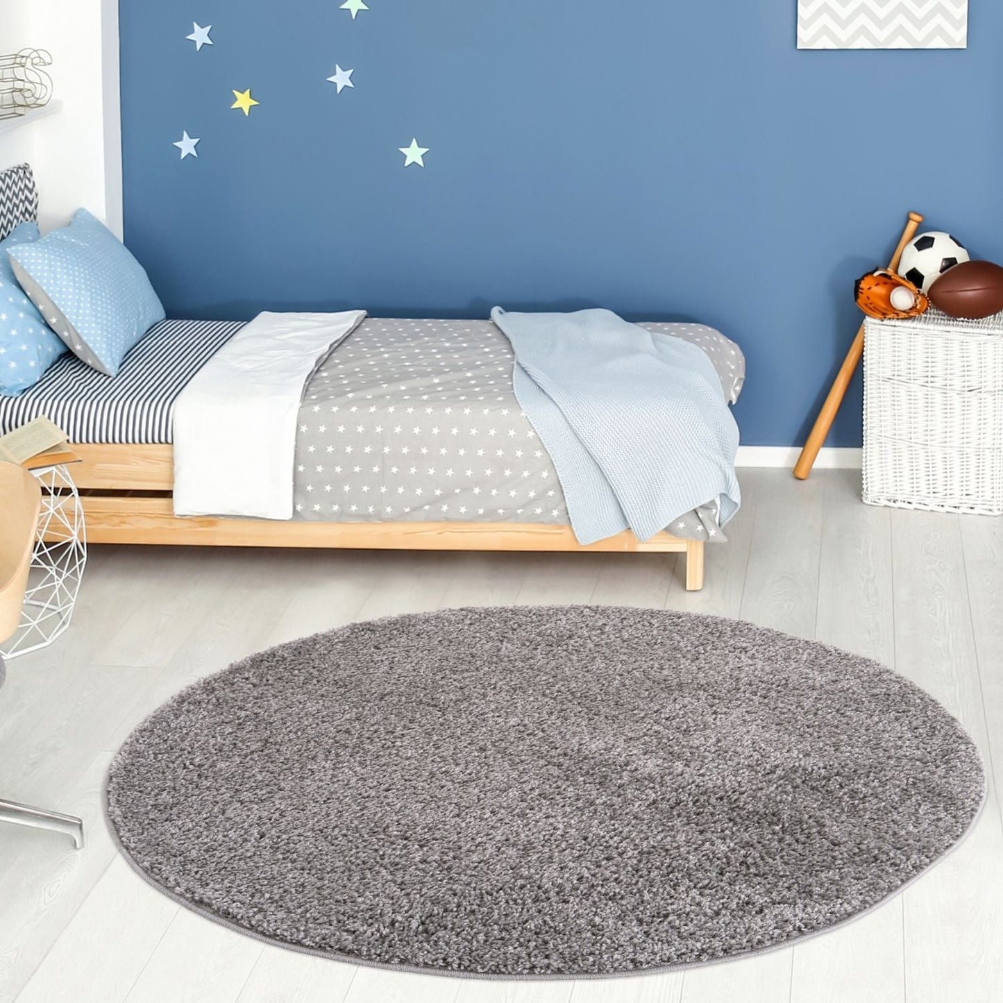 Myshaggy Solid Grey Rug