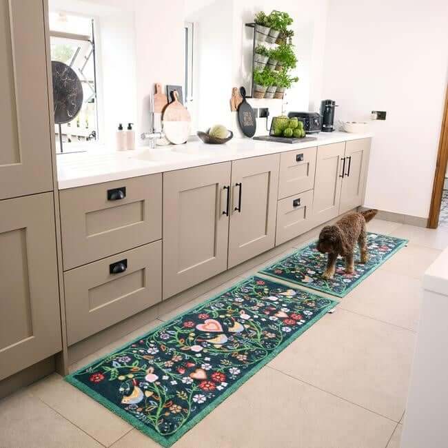 Eco-Friendly Washable Floral Mat
