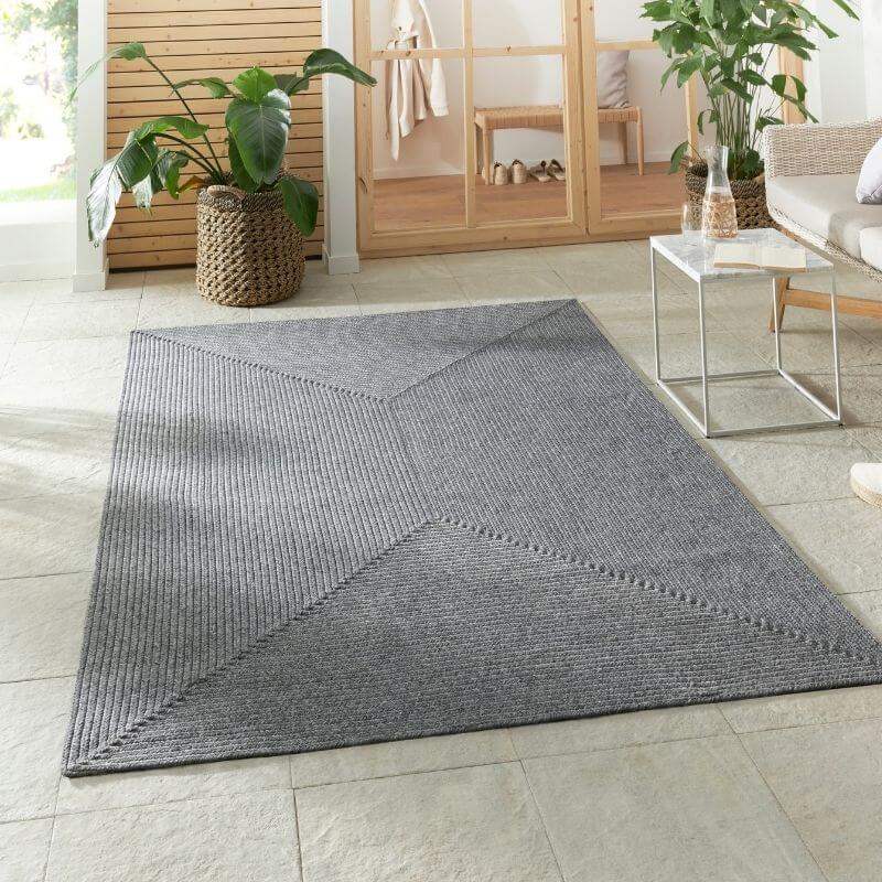 Indoor Outdoor Trenzado Rug – Bordered Plain Design