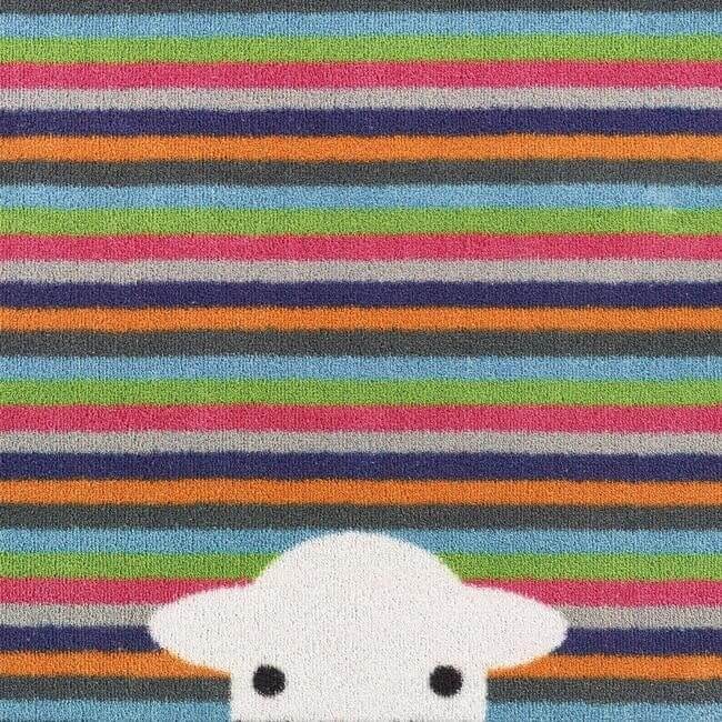 Eco-Washable Striped Mat Multicolour