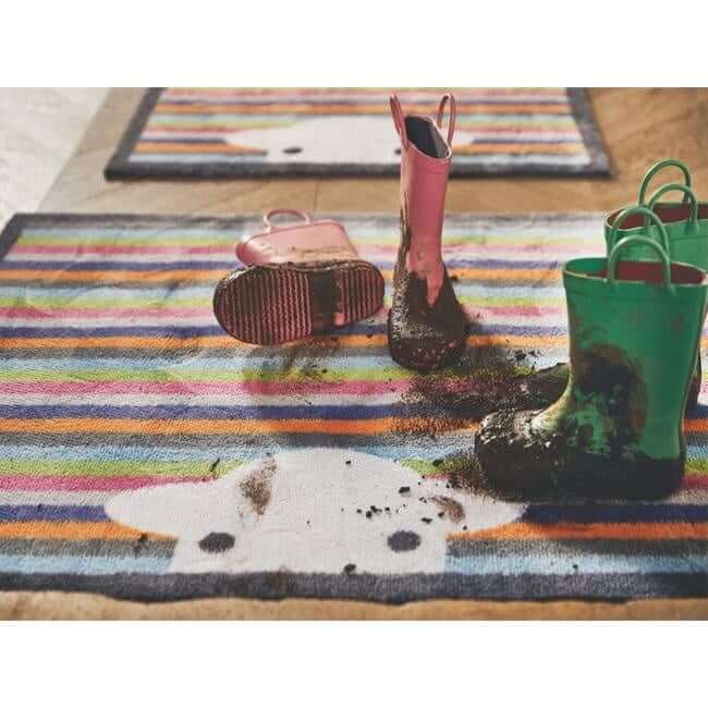 Eco-Washable Striped Mat Multicolour