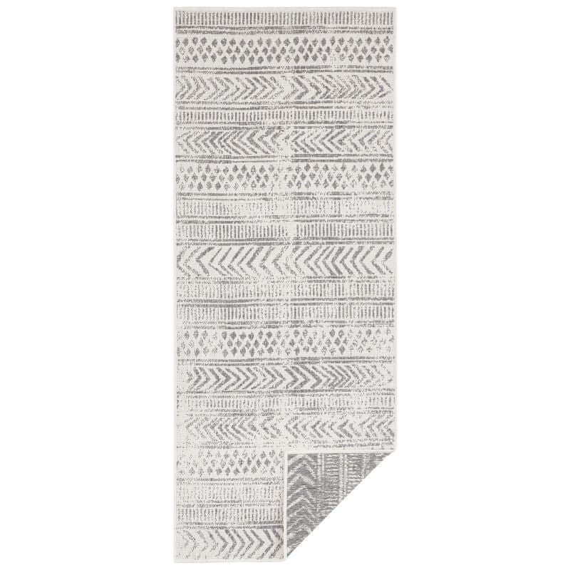 Reversible Geometric Indoor-Outdoor Flatweave Rug