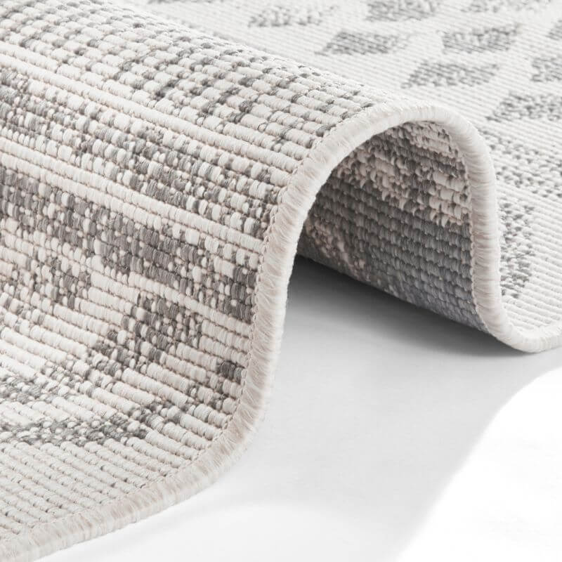 Reversible Geometric Indoor-Outdoor Flatweave Rug