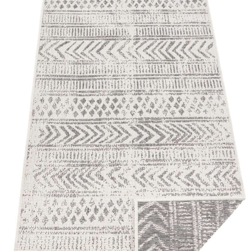 Reversible Geometric Indoor-Outdoor Flatweave Rug