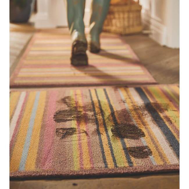 Eco-Friendly Washable Striped Mat