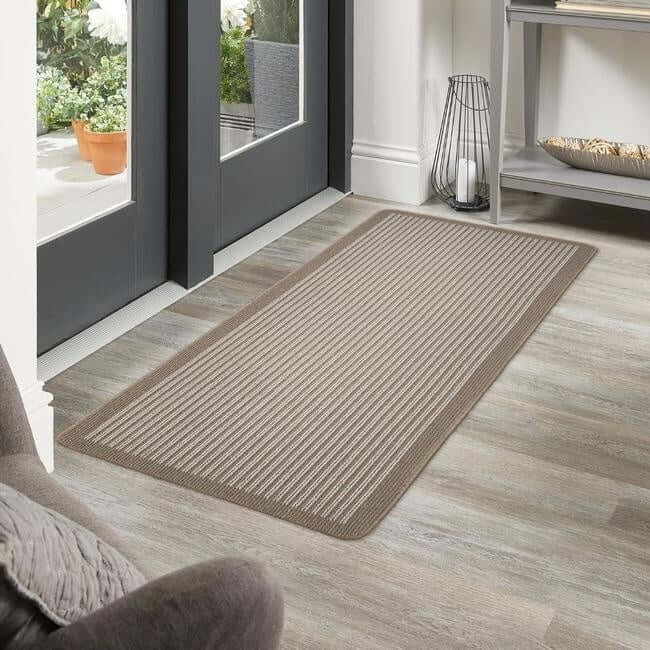 Washable Mat and Runners Stripe Design