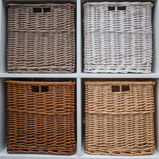 Wicker Square Storage Basket for Cube Units