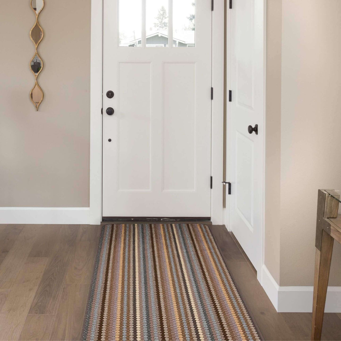 Washable Multicolour Stripe Mats| 111