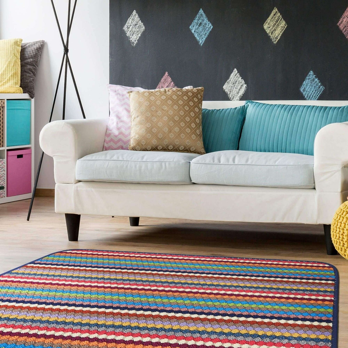 Washable Multicolour Stripe Mats| 111